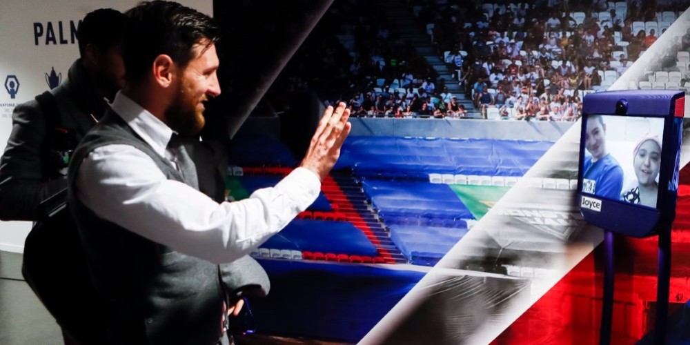 Un robot les permitió a dos niños poder disfrutar del Olympique de Lyon – Barcelona desde un hospital