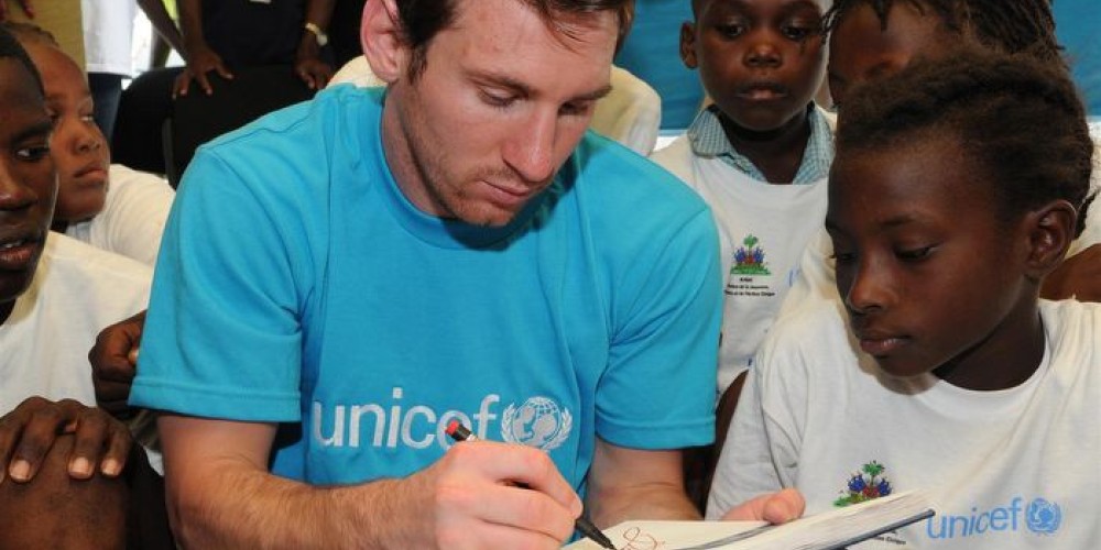 La Fundaci&oacute;n Messi don&oacute; 300 mil d&oacute;lares a UNICEF