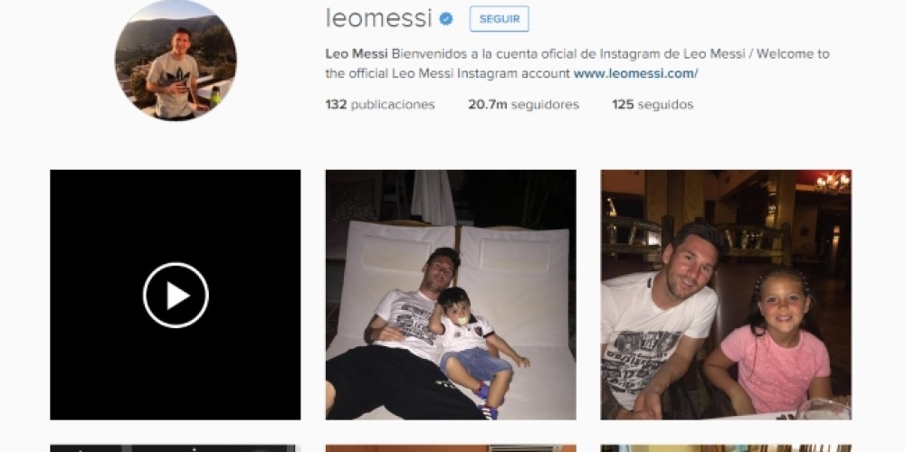Messi celebr&oacute; sus 20 millones de seguidores en Instagram con un video