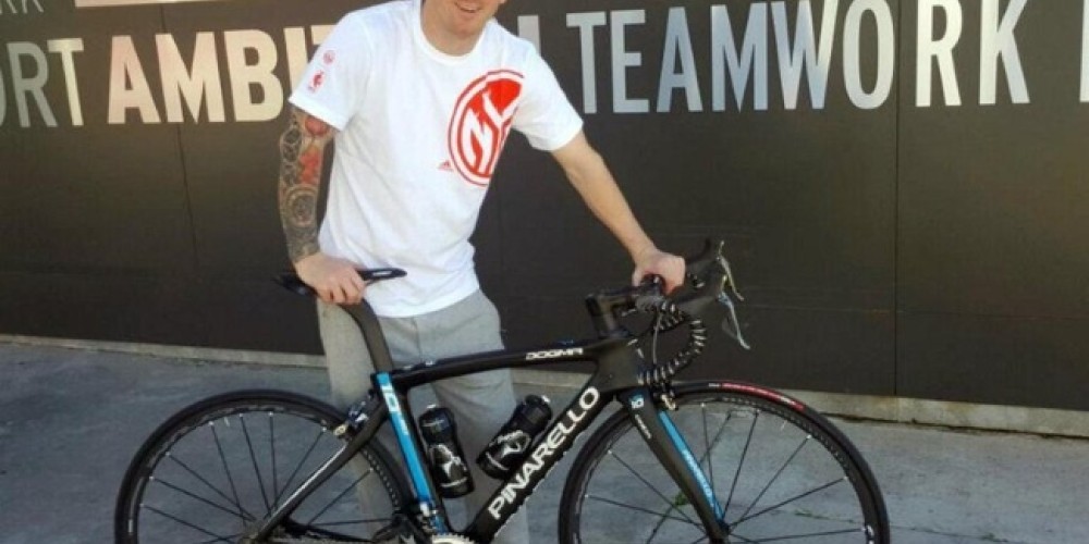 Lionel Messi recibió su propia bicicleta del Team Sky con componentes Shimano