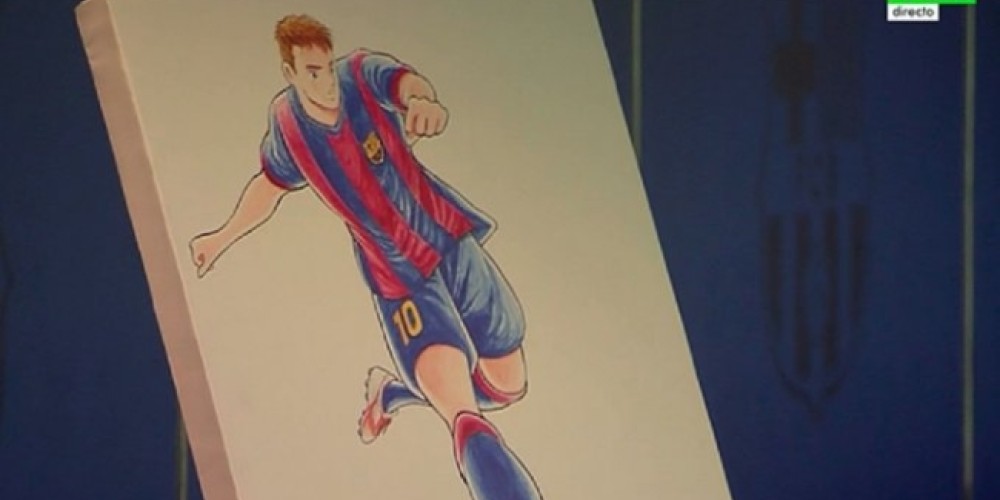 El creador de Los Supercampeones le regaló a Messi un dibujo muy especial