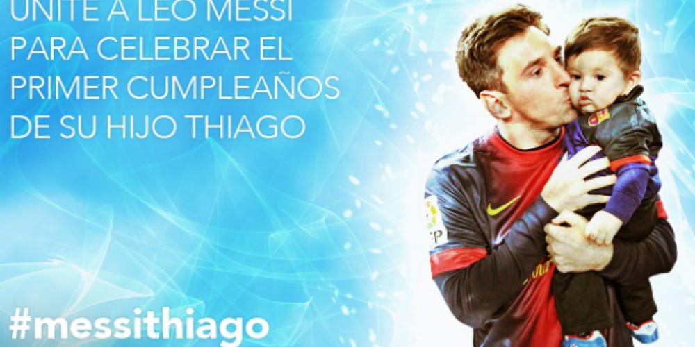 Leo Messi festeja el cumplea&ntilde;os de Thiago junto a UNICEF