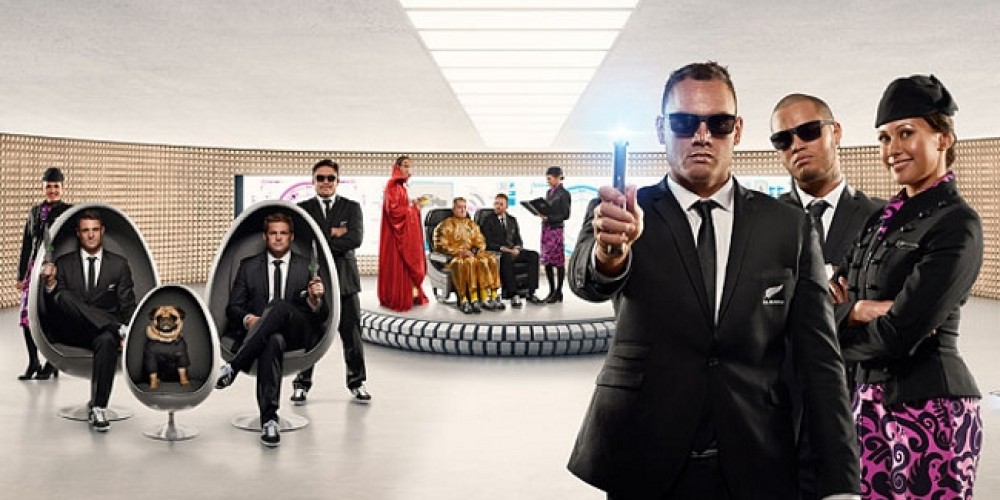 Los All Blacks protagonizaron un video junto a “Hombres de Negro”