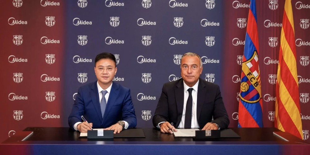 Midea se sigue expandiendo en el f&uacute;tbol: firm&oacute; un acuerdo con el Barcelona