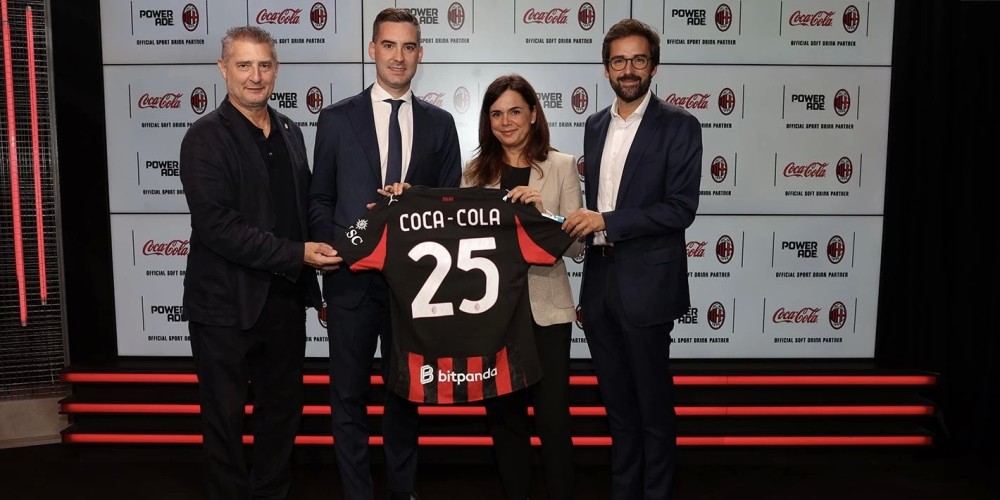 El Milan presentó una asociación con Coca-Cola: será partner oficial de refrescos