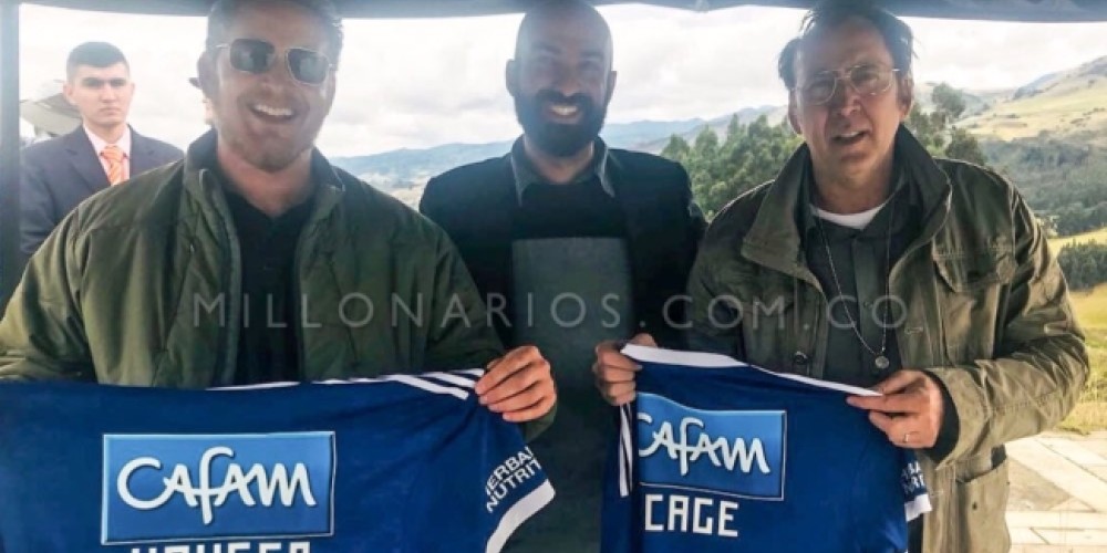 Nicolas Cage posó con la camiseta de un importante equipo sudamericano