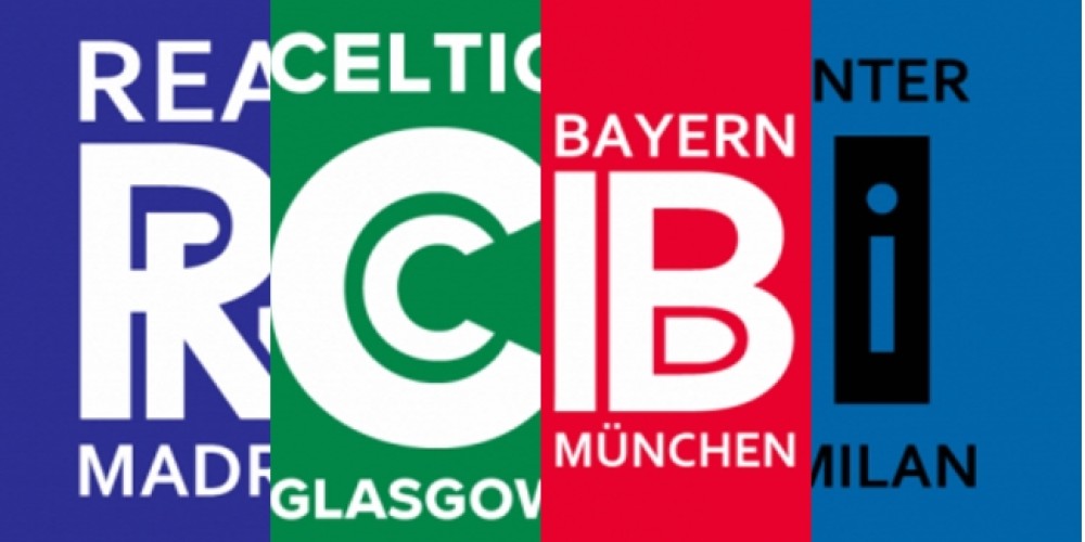 Siguiendo la l&iacute;nea de la Juventus, as&iacute; ser&iacute;an otros escudos en versi&oacute;n minimalista