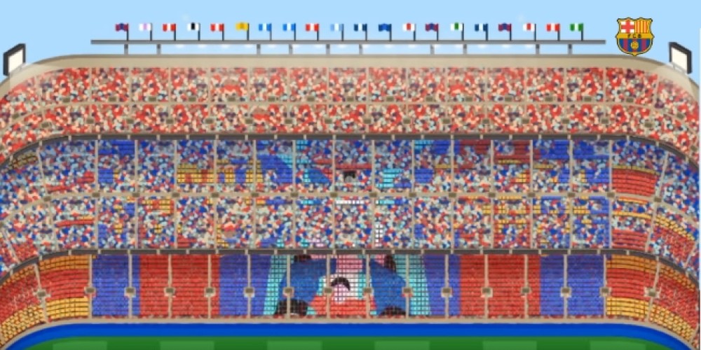Barcelona mostr&oacute; el impresionante mosaico que prepara para el cl&aacute;sico ante Real Madrid