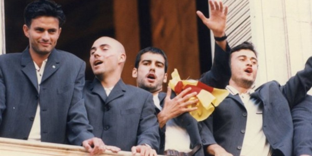 La historia detrás de la foto de Mourinho, Guardiola y Luis Enrique festejando en un mismo balcón