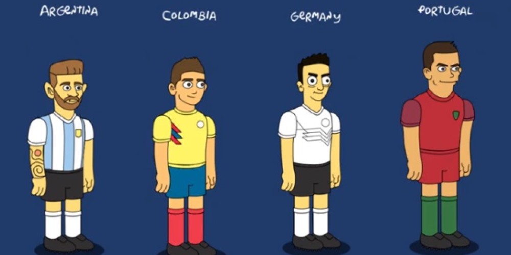 Así serían las 32 selecciones del Mundial en versión Los Simpson
