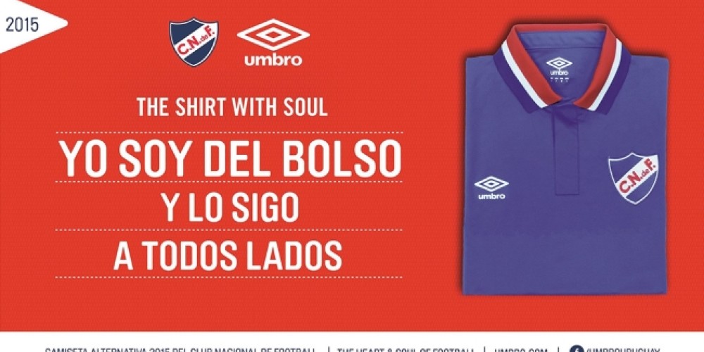 Nacional de Uruguay estrenó su camiseta alternativa Umbro