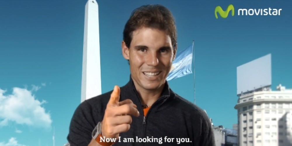 Nadal busca a un fan que lo acompañe a Buenos Aires junto con Movistar