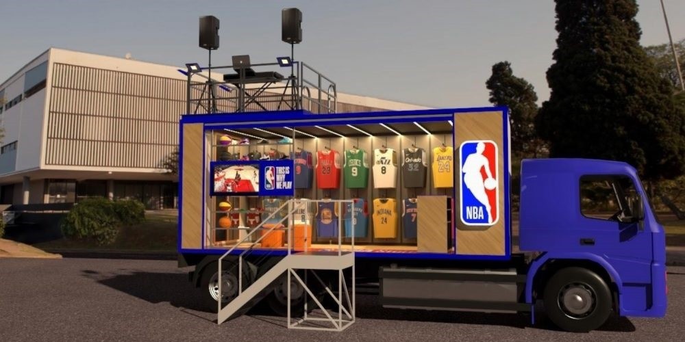 La NBA present&oacute; en Brasil el &ldquo;NBA Store Truck&rdquo;, una nueva unidad de negocio