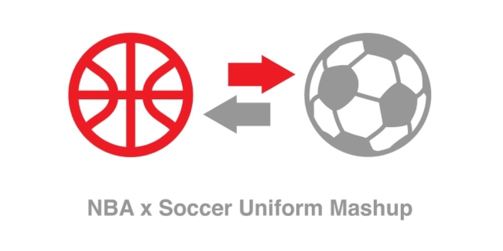 Un diseñador transformó las remeras NBA en camisetas de fútbol