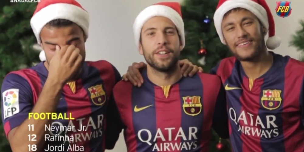 Neymar protagoniza el nuevo clip navideño del Barcelona