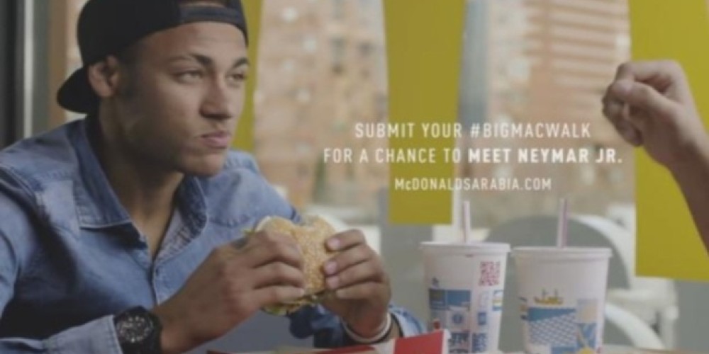 Retiraron una publicidad gr&aacute;fica de McDonald&rsquo;s con Neymar en La Meca