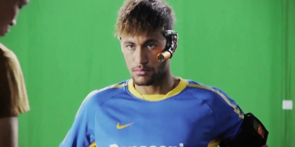 Neymar y su visión en el anuncio de la nueva wearable de Panasonic