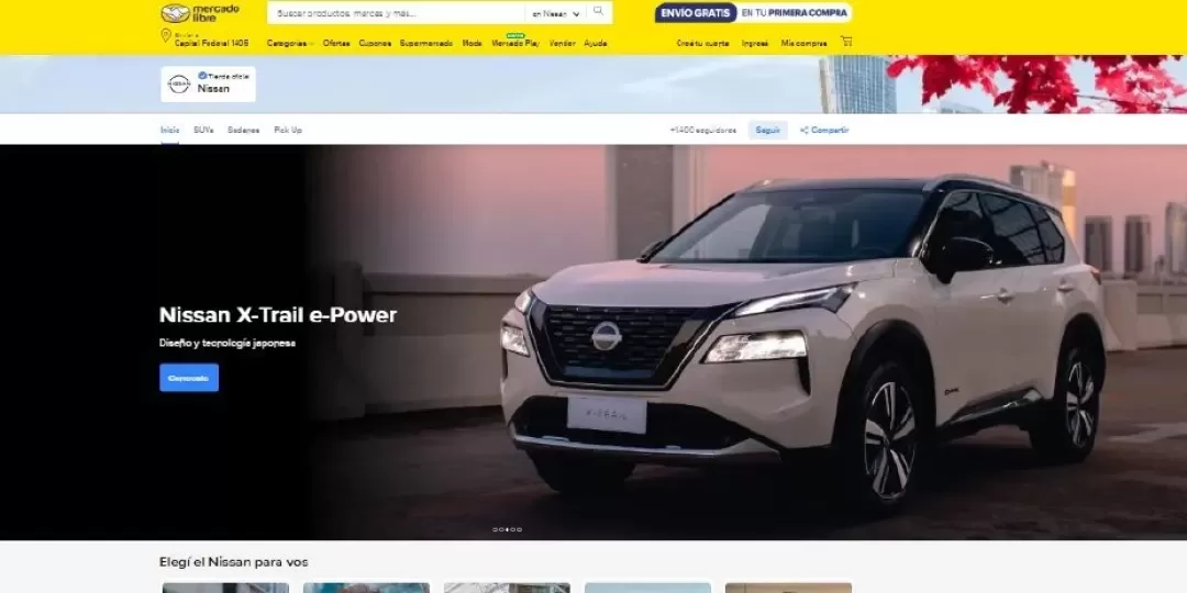 Nissan evoluciona la experiencia online de sus clientes con una renovada Tienda Oficial en Mercado Libre