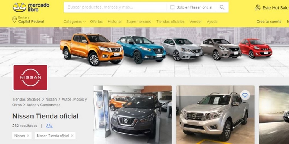 Nissan lanza en la Argentina su nueva tienda oficial en Mercado Libre