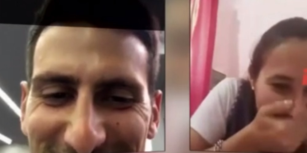 Djokovic sorprendió a una maestra argentina a través de una aplicación de video llamadas