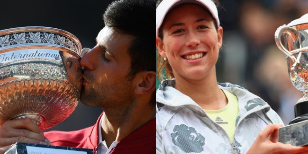 &iquest;Cu&aacute;nto dinero ganaron Djokovic y Muguruza en Roland Garros?