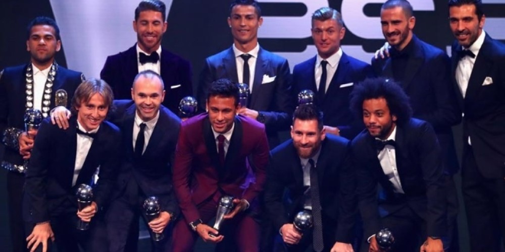 Con cuatro sudamericanos, la FIFA eligi&oacute; al Once Ideal del 2016/17