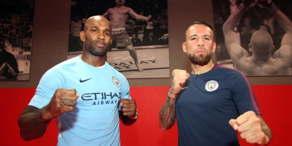 Otamendi se anim&oacute; a entrenar MMA con un campe&oacute;n brit&aacute;nico