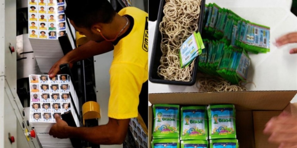 As&iacute; se hacen las figuritas de Panini del Mundial de Brasil 2014
