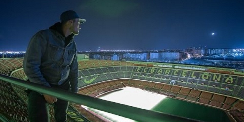 Un YouTuber irrumpió en el Camp Nou para hacer parkour