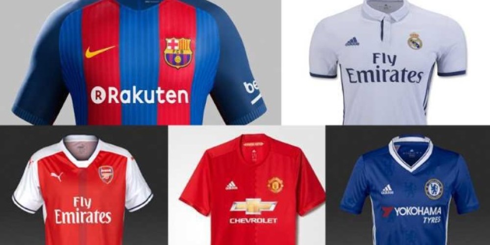 Se reveló la lista de los 10 contratos más altos de patrocinio en el fútbol