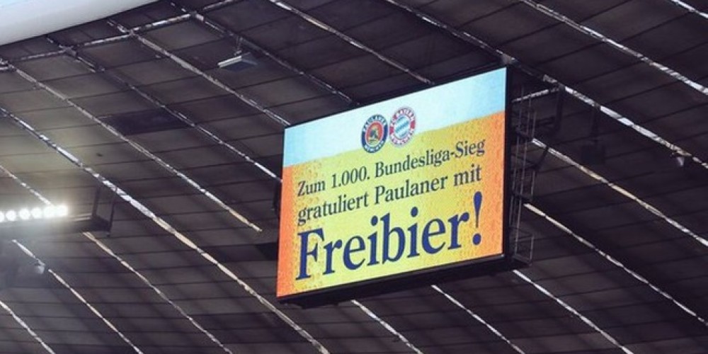 Bayern Munich festejó 1000 triunfos de liga regalando cerveza a sus hinchas