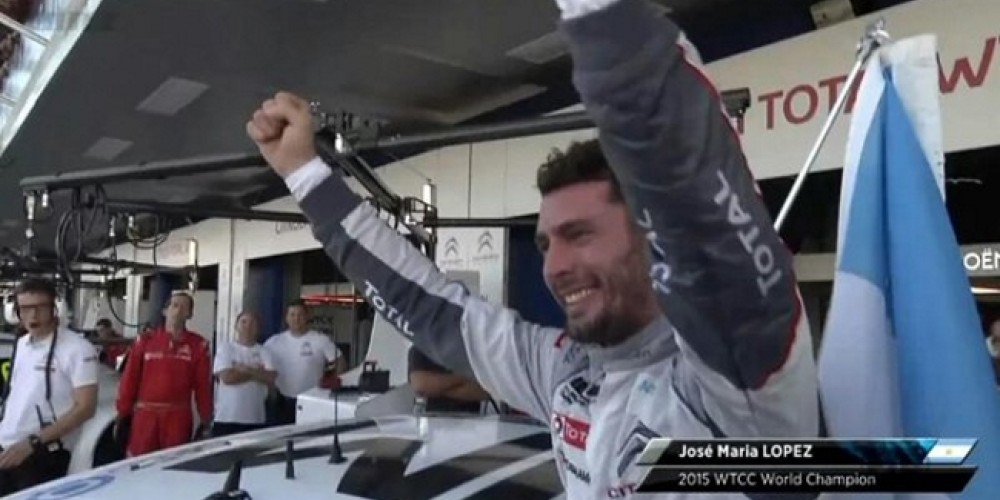 Pechito L&oacute;pez, bicampe&oacute;n del mundo en WTCC, agradece al equipo Citro&euml;n Total