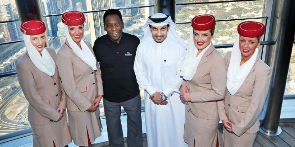 Pel&eacute;, nuevo embajador de Emirates