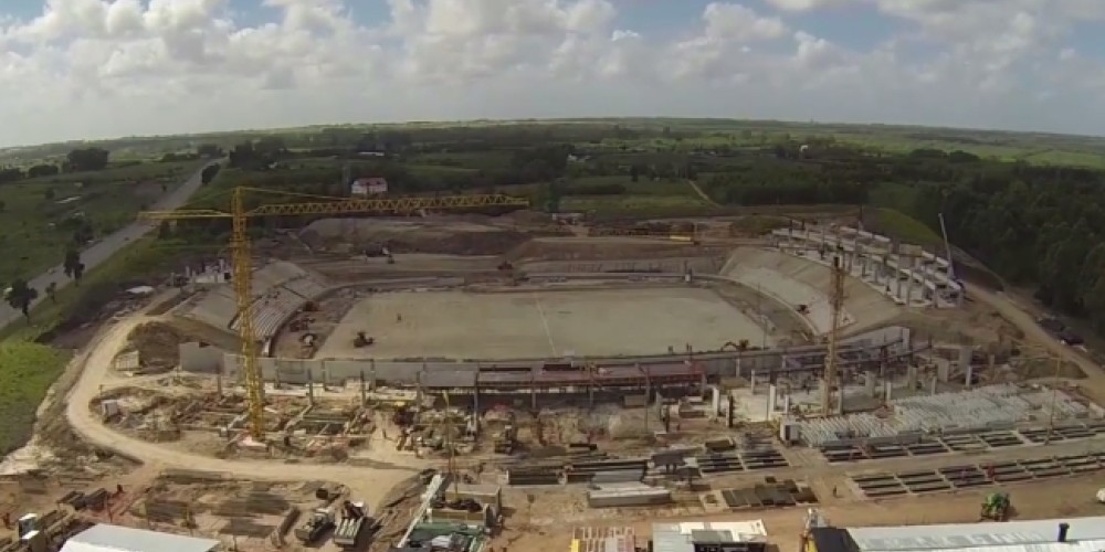 El futuro estadio de Pe&ntilde;arol, desde el cielo