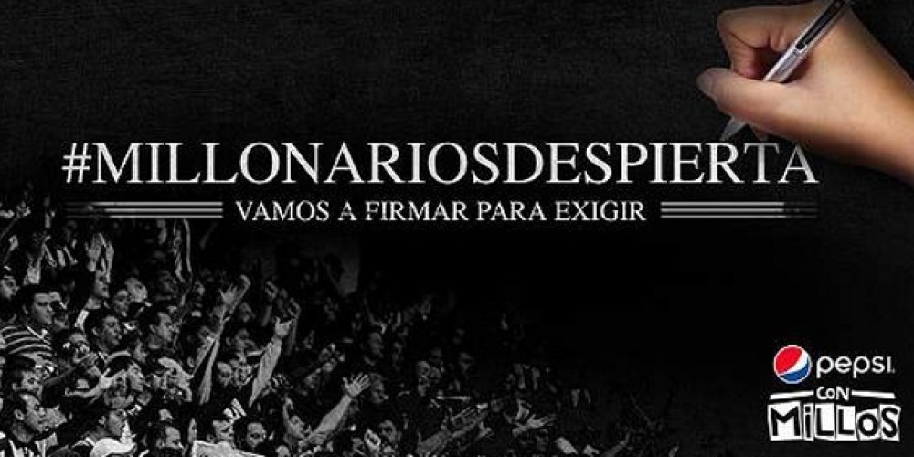 Pepsi junta firmas para que haya cambios en Millonarios