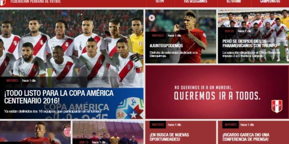 La Federación Peruana de Fútbol presentó su renovado sitio web