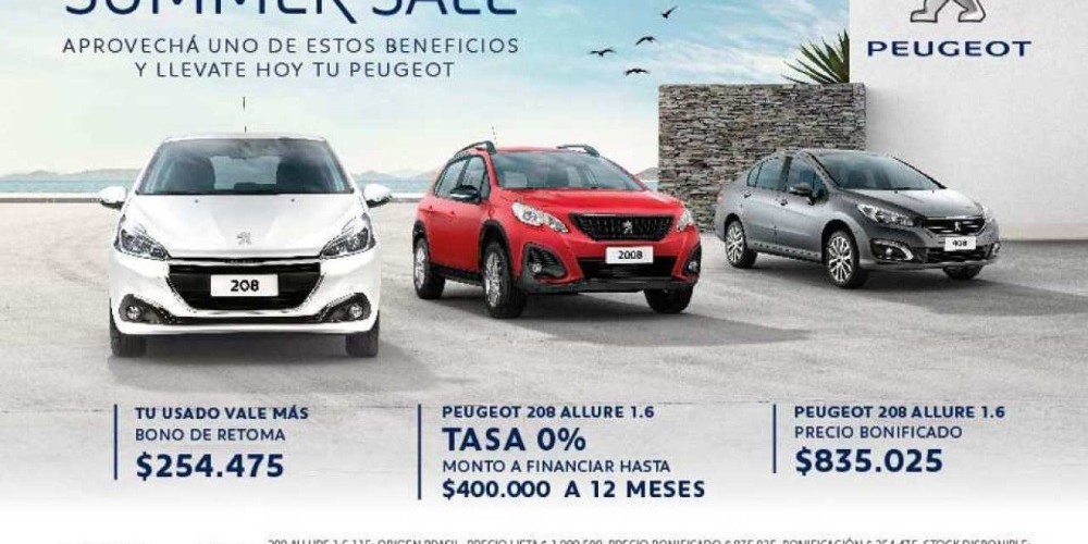 &ldquo;Peugeot Summer Sale&rdquo;: un mill&oacute;n de razones para subirte a tu pr&oacute;ximo 0km Peugeot en diciembre