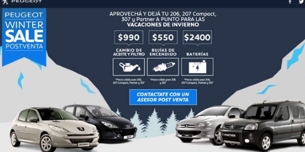 Peugeot Winter Sale, un plan especial para vehículos O KM y para Postventa
