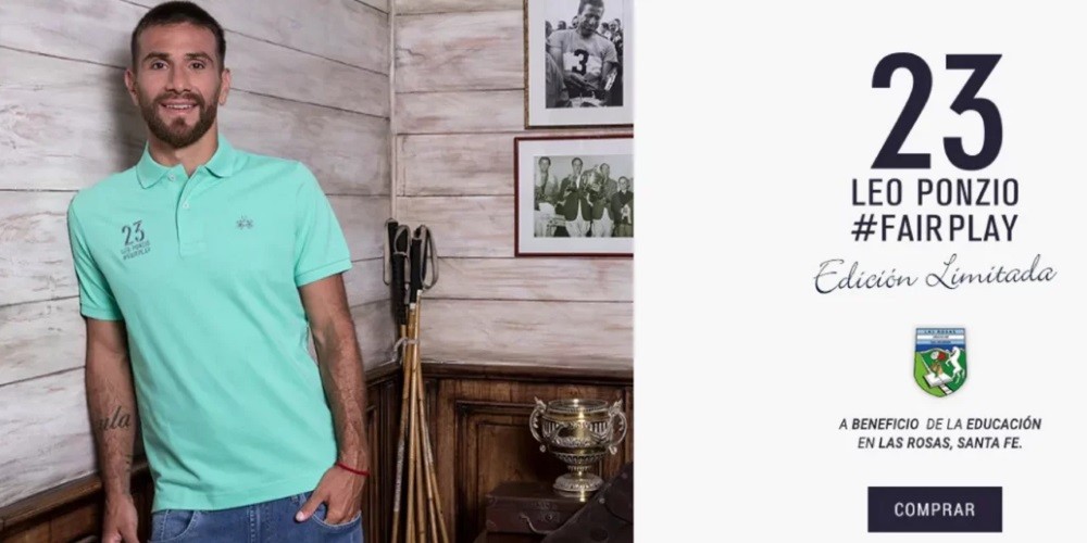 “Ponzio by LM”, la nueva línea de indumentaria del futbolista para una causa social