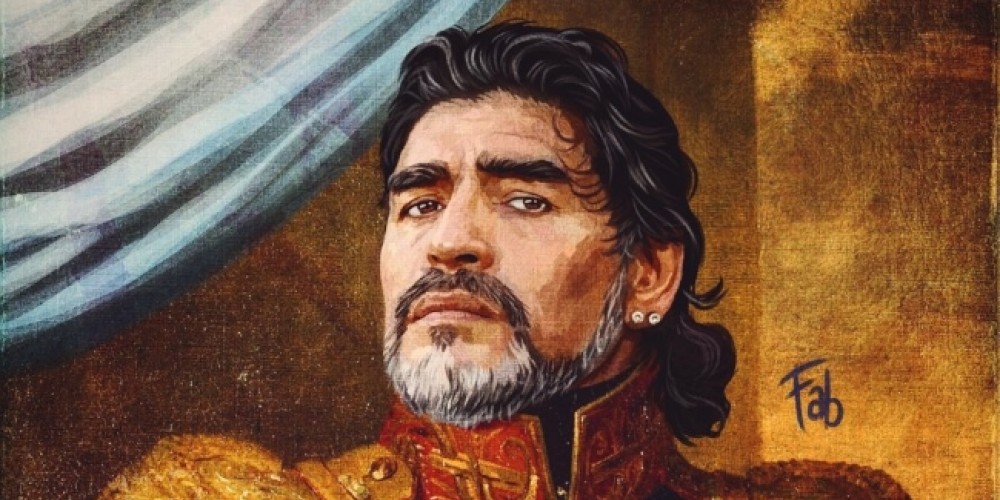 Un artista retrat&oacute; a los mejores futbolistas como pr&oacute;ceres