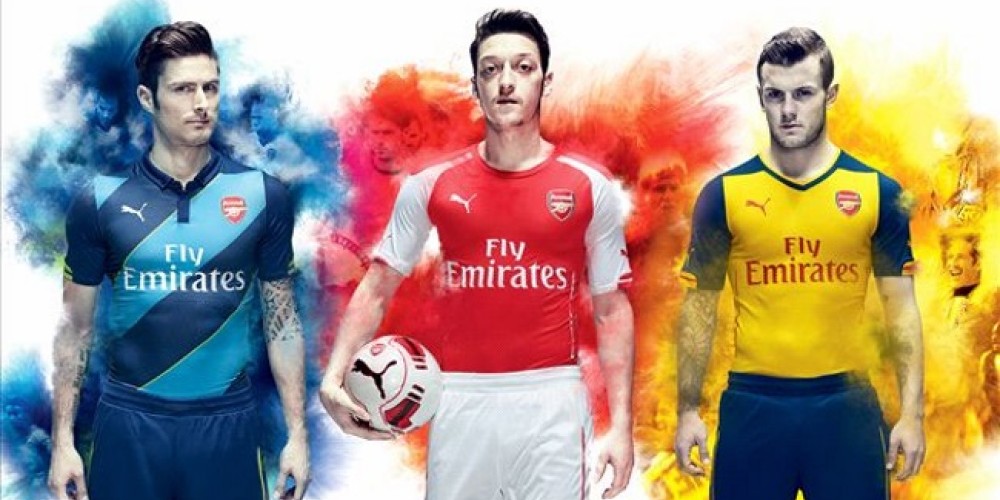 Puma presentó las nuevas camisetas del Arsenal