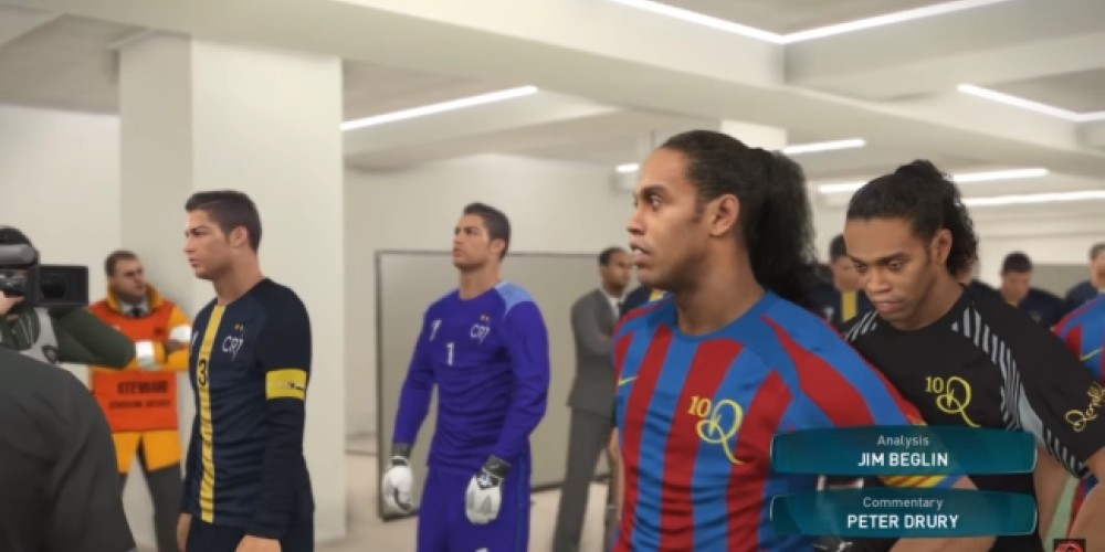 El encuentro simulado de PES entre 11 Ronaldinhos y 11 Cristianos