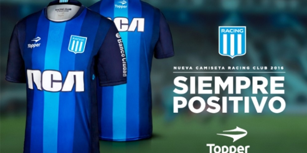 Topper present&oacute; la nueva camiseta alternativa de Racing 2016