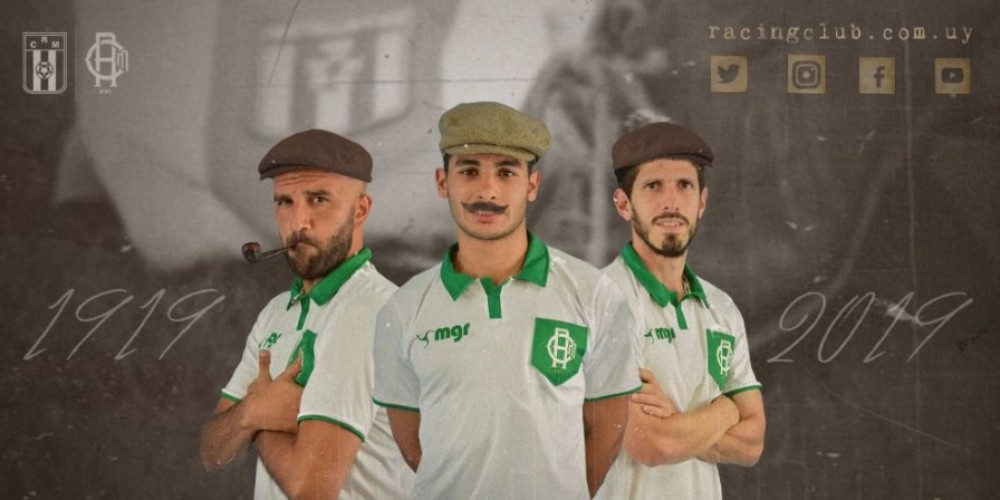 Racing de Montevideo presentó una camiseta especial por los 100 años del club