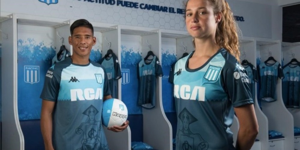 Racing present&oacute; una camiseta que homenajea a las mujeres