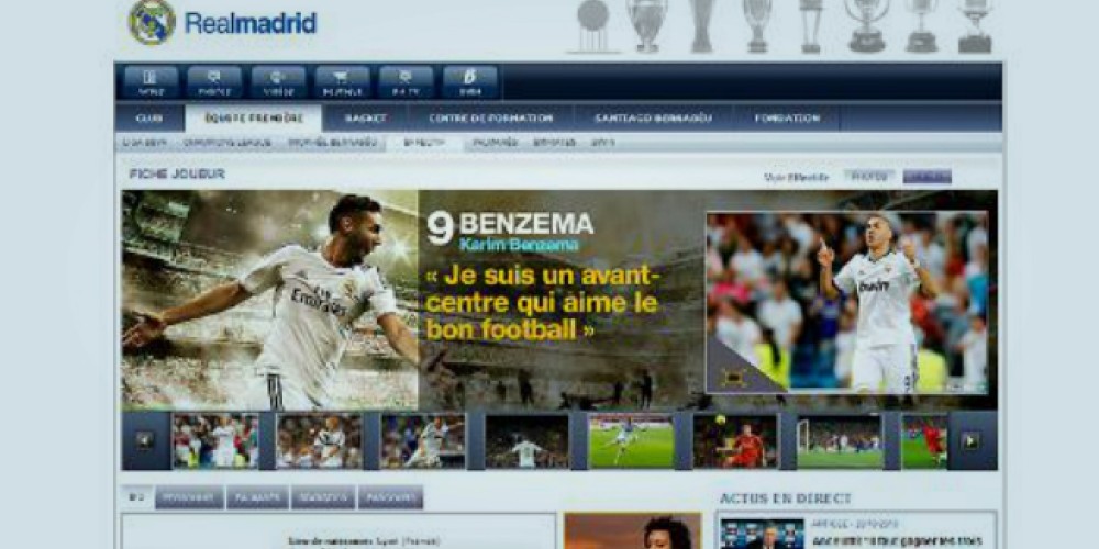 El Real Madrid lanz&oacute; su web en franc&eacute;s 