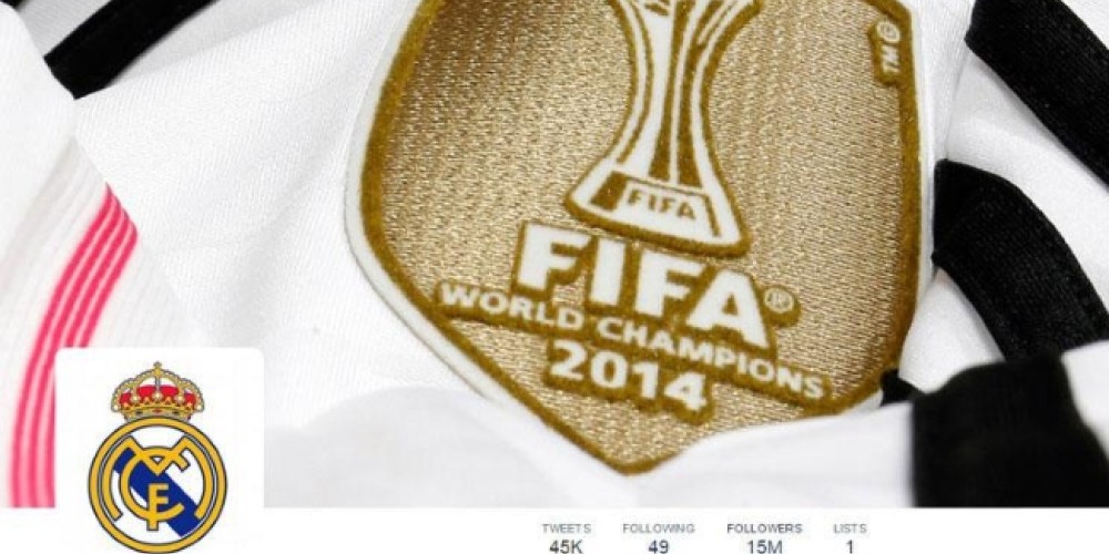 Real Madrid es el primer club en tener m&aacute;s de 15 millones de seguidores en Twitter