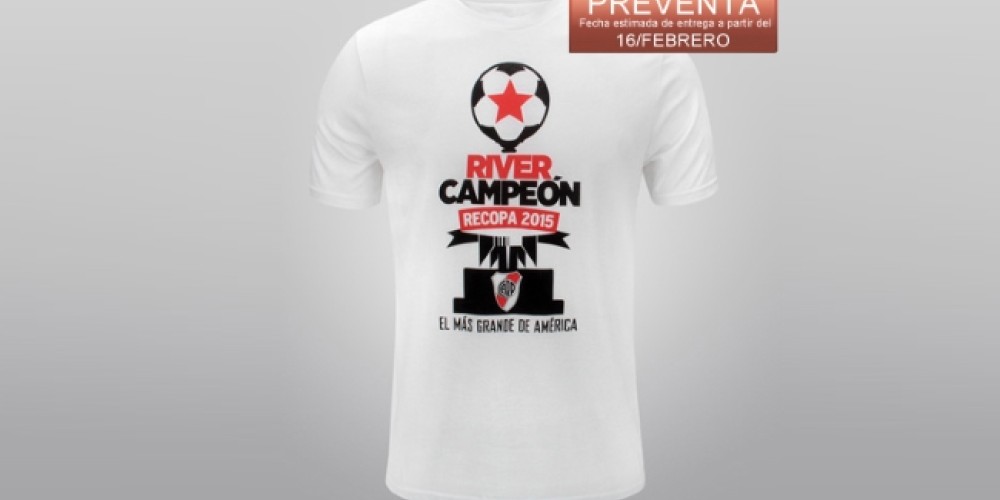 River festeja el título de la Recopa Sudamericana con una remera especial