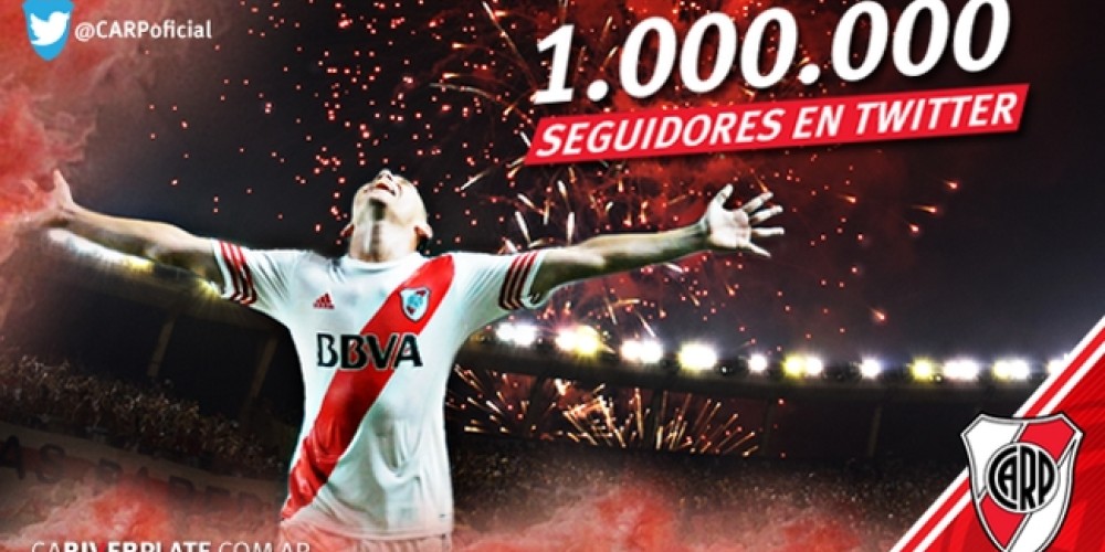 River Plate superó el millón de seguidores en Twitter