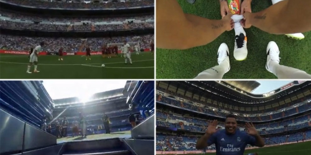 Roberto Carlos y su imperdible cámara desde adentro del partido de leyendas